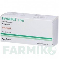 ЕНВАРСУС (ENVARSUS) 1 мг таблетки 90 шт - Такролімус ORIFARM