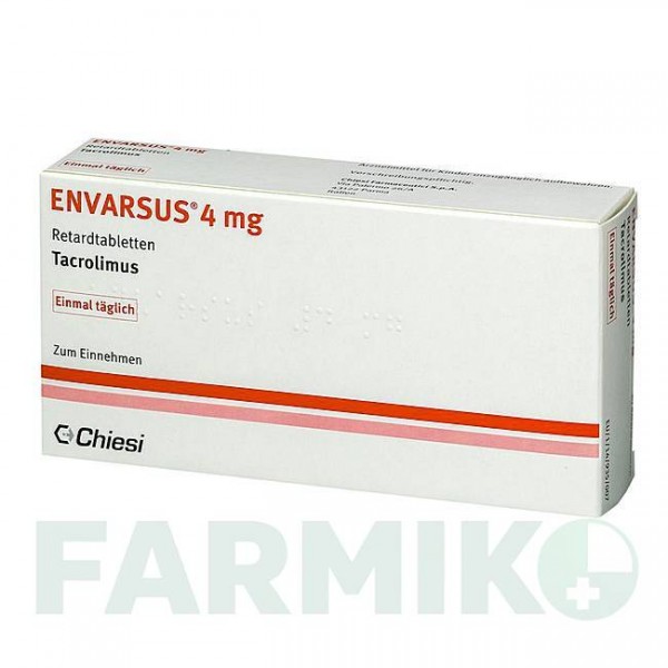 ЭНВАРСУС (ENVARSUS) 4 мг таблетки 30 шт - Такролимус CHIESI