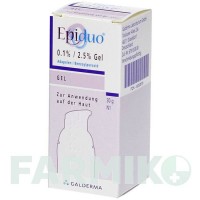 ЕПІДУО (EPIDUO) 0,1%/2,5% гель 30 г - Адапален, Бензоїл пероксид GALDERMA
