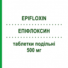 ЕПІФЛОКСИН (EPIFLOXIN) 500 мг таблетки подільні 5 шт - Левофлоксацин EPIFARMA