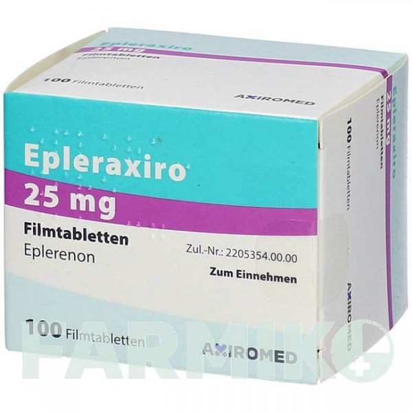 ЭПЛЕРАКСИРО (EPLERAXIRO) 25 мг таблетки 100 шт - Эплеренон MEDICAL VALLEY INVEST