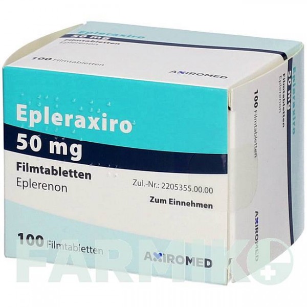 ЕПЛЕРАКСИРО (EPLERAXIRO) 50 мг таблетки 50 шт - Еплеренон MEDICAL VALLEY INVEST