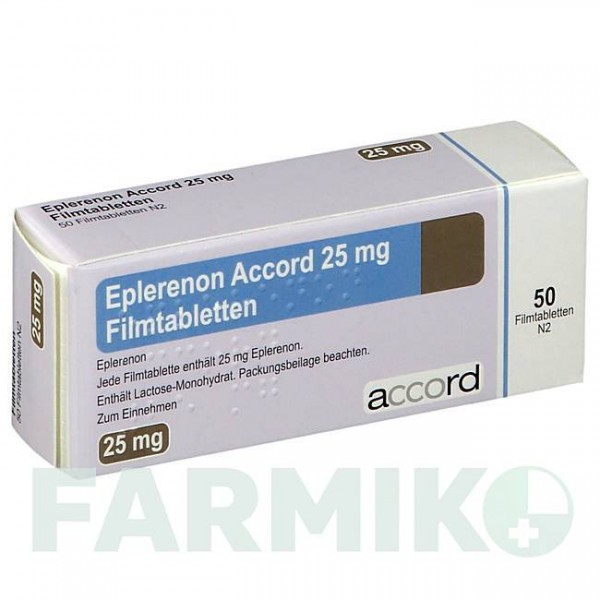 ЕПЛЕРЕНОН (EPLERENON) 25 мг таблетки 50 шт - Еплеренон ACCORD HEALTHCARE
