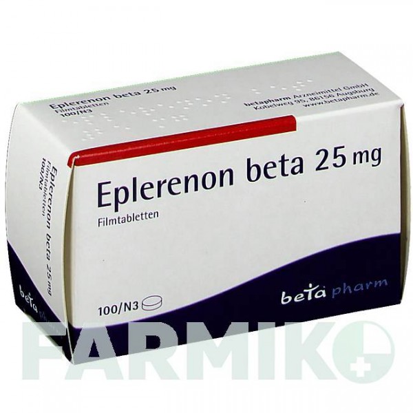 ЭПЛЕРЕНОН (EPLERENON) 25 мг таблетки 100 шт - Эплеренон BETAPHARM
