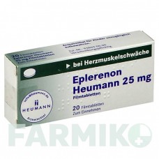 ЭПЛЕРЕНОН (EPLERENON) 25 мг таблетки 20 шт - Эплеренон HEUMANN PHARMA