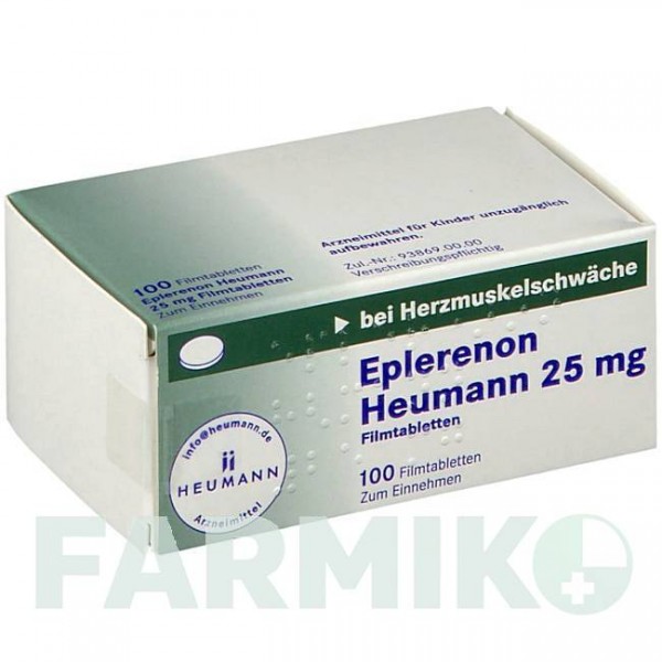 ЕПЛЕРЕНОН (EPLERENON) 25 мг таблетки 100 шт - Еплеренон HEUMANN PHARMA