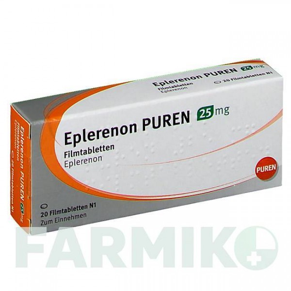 ЭПЛЕРЕНОН (EPLERENON) 25 мг таблетки 20 шт - Эплеренон PUREN PHARMA