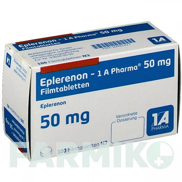 ЭПЛЕРЕНОН (EPLERENON) 50 мг таблетки 100 шт - Эплеренон 1 A PHARMA