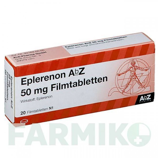 ЭПЛЕРЕНОН (EPLERENON) 50 мг таблетки 20 шт - Эплеренон ABZ PHARMA