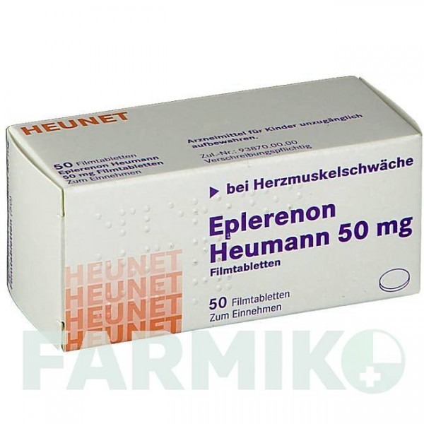 ЕПЛЕРЕНОН (EPLERENON) 50 мг таблетки 50 шт - Еплеренон HEUNET PHARMA
