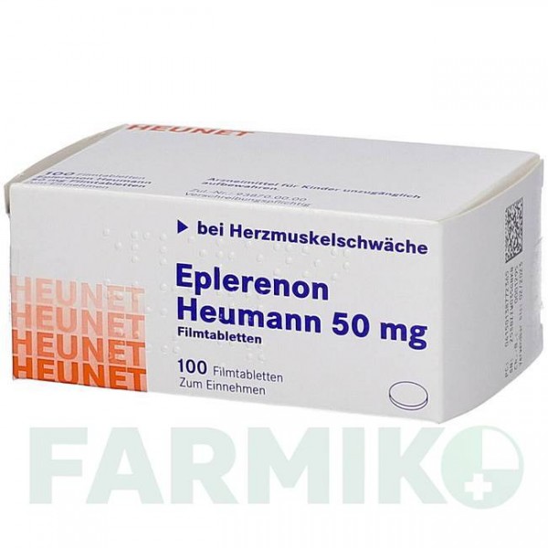 ЕПЛЕРЕНОН (EPLERENON) 50 мг таблетки 100 шт - Еплеренон HEUNET PHARMA