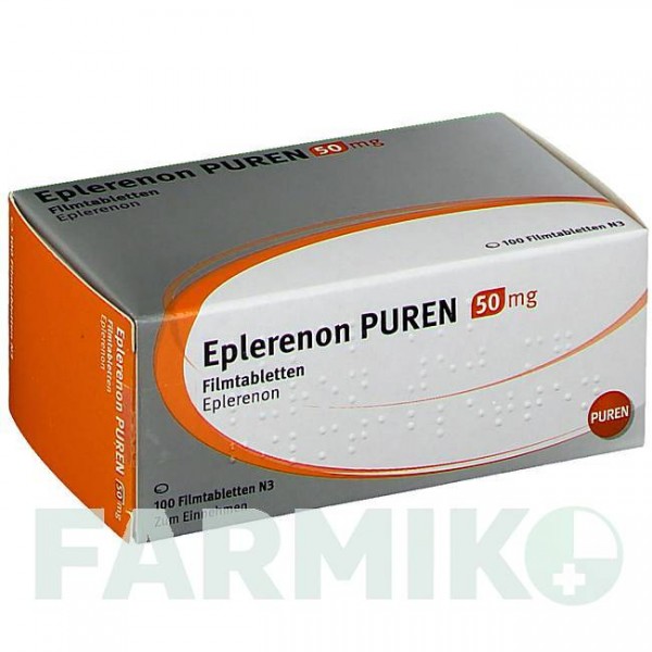ЕПЛЕРЕНОН (EPLERENON) 50 мг таблетки 100 шт - Еплеренон PUREN PHARMA