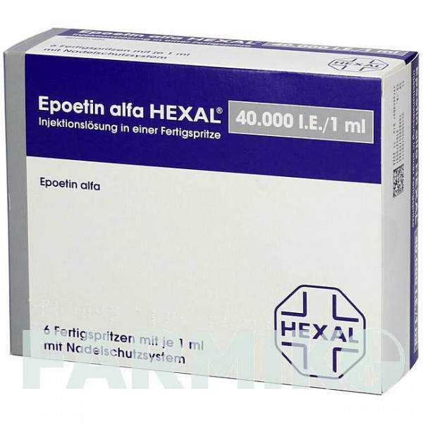 ЭПОЭТИН (EPOETIN) 40000 МЕ/1,0 мл шприци 1 шт - Эритропоэтин HEXAL