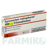 ЕПРОСАРТАН (EPROSARTAN) 600 мг таблетки 28 шт - Епросартан RATIOPHARM