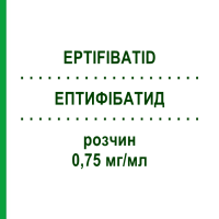 ЕПТИФІБАТИД (EPTIFIBATID) 0,75 мг/мл розчин 1 шт - Ептифібатид ACCORD HEALTHCARE