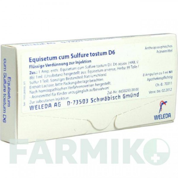 ЭКВИЗЕТУМ КУМ (EQUISETUM CUM) D 6 ампулы 8x1 мл - Гомеопатия WELEDA