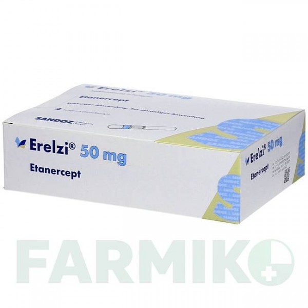 ЭРЕЛЗИ (ERELZI) 50 мг раствор 4 шт - Этанерцепт ABACUS MEDICINE