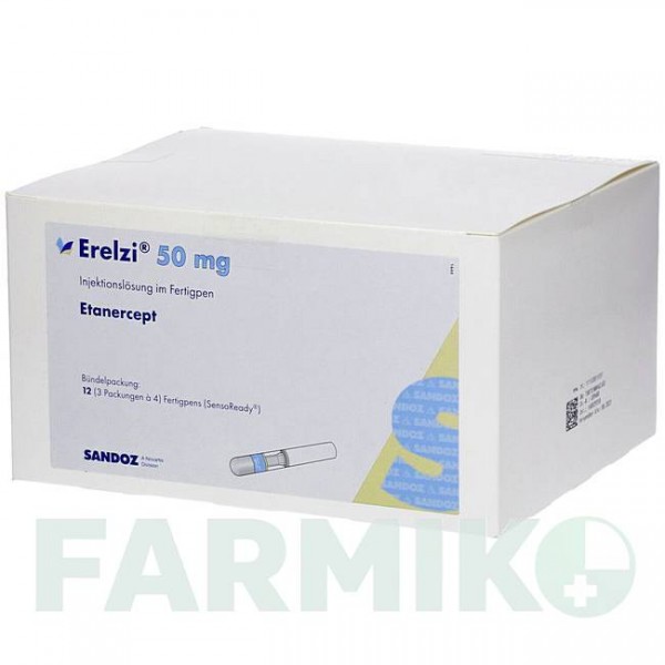 ЕРЕЛЗІ (ERELZI) 50 мг розчин 4 шт - Етанерцепт CC PHARMA