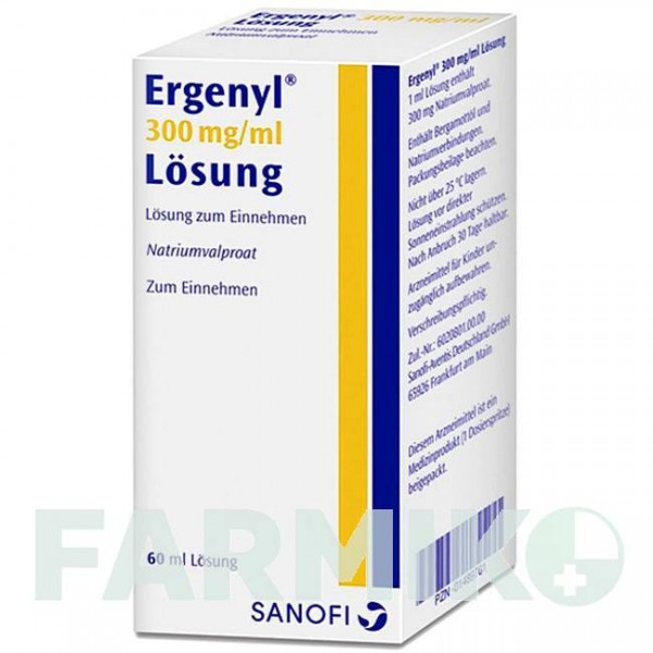 ЭРГЕНИЛ (ERGENYL) 300 мг/мл раствор 60 мл - Вальпроевая кислота SANOFI