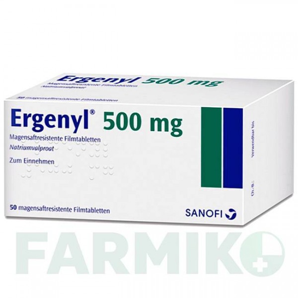ЕРГЕНІЛ (ERGENYL) 500 таблетки 50 шт - Вальпроєва кислота SANOFI