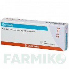 ЭРЛОТИНИБ (ERLOTINIB) 25 мг таблетки 30 шт - Эрлотиниб GLENMARK
