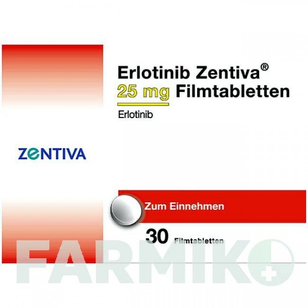 ЕРЛОТИНІБ (ERLOTINIB) 25 мг таблетки 30 шт - Ерлотиніб ZENTIVA