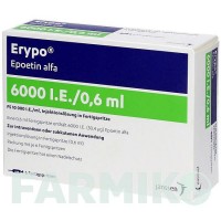 ЭРИПО (ERYPO) 6000 МЕ/0,6 мл шприци 6x0,6 мл - Эритропоэтин JANSSEN CILAG