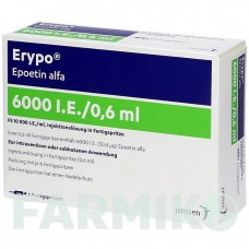 ЕРІПО (ERYPO) 6000 МО/0,6 мл шприци 6x0,6 мл - Еритропоетин JANSSEN CILAG