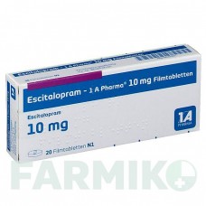 ЕСЦИТАЛОПРАМ (ESCITALOPRAM) 10 мг таблетки 20 шт - Есциталопрам 1 A PHARMA