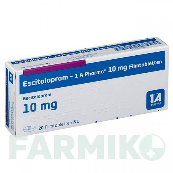 ЕСЦИТАЛОПРАМ (ESCITALOPRAM) 10 мг таблетки 20 шт - Есциталопрам 1 A PHARMA