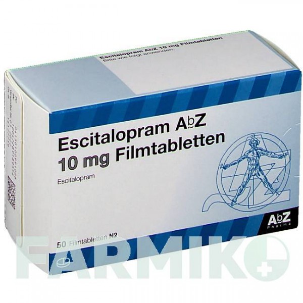 ЕСЦИТАЛОПРАМ (ESCITALOPRAM) 10 мг таблетки 50 шт - Есциталопрам ABZ PHARMA