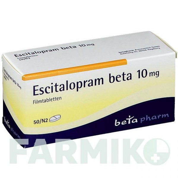 ЭСЦИТАЛОПРАМ (ESCITALOPRAM) 10 мг таблетки 50 шт - Эсциталопрам BETAPHARM