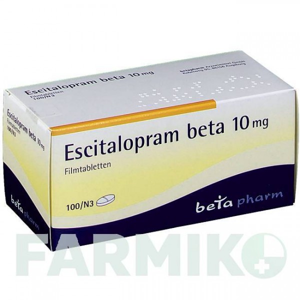 ЭСЦИТАЛОПРАМ (ESCITALOPRAM) 10 мг таблетки 100 шт - Эсциталопрам BETAPHARM