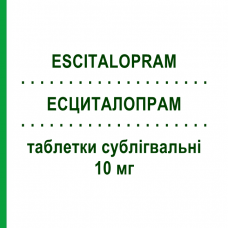 ЭСЦИТАЛОПРАМ (ESCITALOPRAM) 10 мг таблетки сублингвальные 28 шт - Эсциталопрам DOC GENERICI