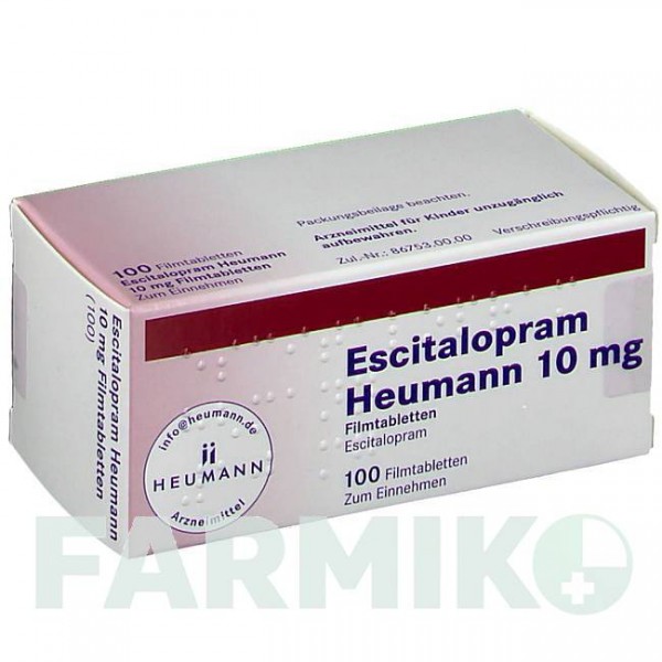 ЕСЦИТАЛОПРАМ (ESCITALOPRAM) 10 мг таблетки 100 шт - Есциталопрам HEUMANN PHARMA