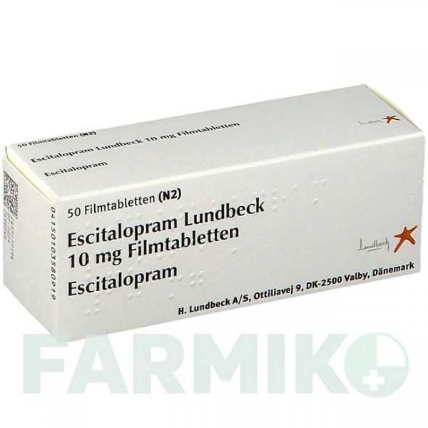 ЕСЦИТАЛОПРАМ (ESCITALOPRAM) 10 мг таблетки 50 шт - Есциталопрам LUNDBECK