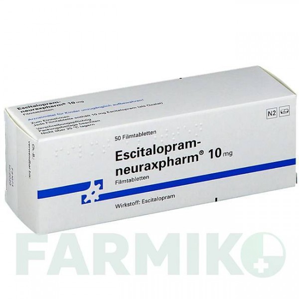 ЕСЦИТАЛОПРАМ (ESCITALOPRAM) 10 мг таблетки 50 шт - Есциталопрам NEURAXPHARM