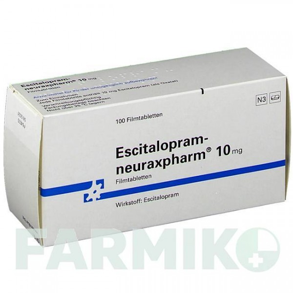 ЕСЦИТАЛОПРАМ (ESCITALOPRAM) 10 мг таблетки 100 шт - Есциталопрам NEURAXPHARM