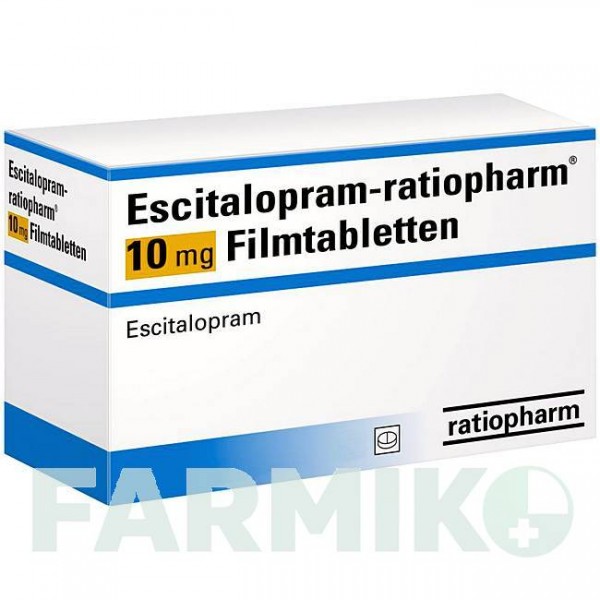 ЕСЦИТАЛОПРАМ (ESCITALOPRAM) 10 мг таблетки 50 шт - Есциталопрам RATIOPHARM