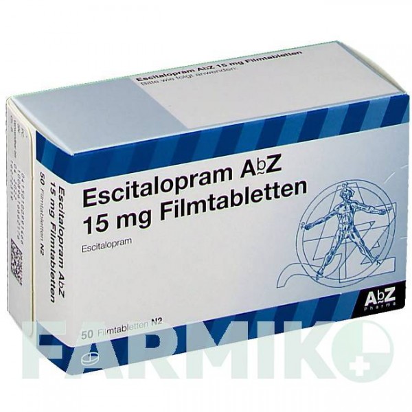ЕСЦИТАЛОПРАМ (ESCITALOPRAM) 15 мг таблетки 50 шт - Есциталопрам ABZ PHARMA