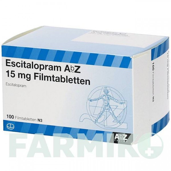 ЕСЦИТАЛОПРАМ (ESCITALOPRAM) 15 мг таблетки 100 шт - Есциталопрам ABZ PHARMA