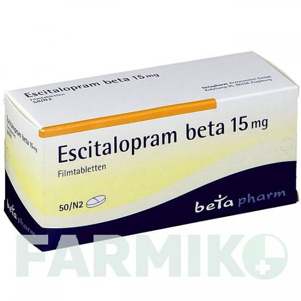 ЕСЦИТАЛОПРАМ (ESCITALOPRAM) 15 мг таблетки 50 шт - Есциталопрам BETAPHARM