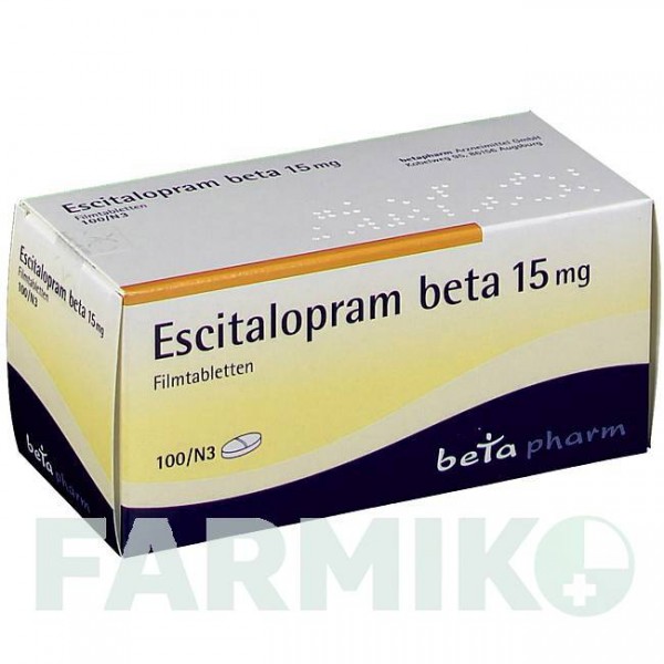 ЭСЦИТАЛОПРАМ (ESCITALOPRAM) 15 мг таблетки 100 шт - Эсциталопрам BETAPHARM