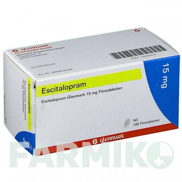 ЕСЦИТАЛОПРАМ (ESCITALOPRAM) 15 мг таблетки 100 шт - Есциталопрам GLENMARK