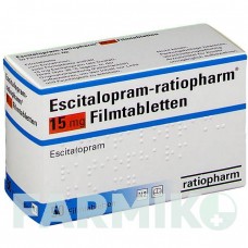 ЕСЦИТАЛОПРАМ (ESCITALOPRAM) 15 мг таблетки 50 шт - Есциталопрам RATIOPHARM