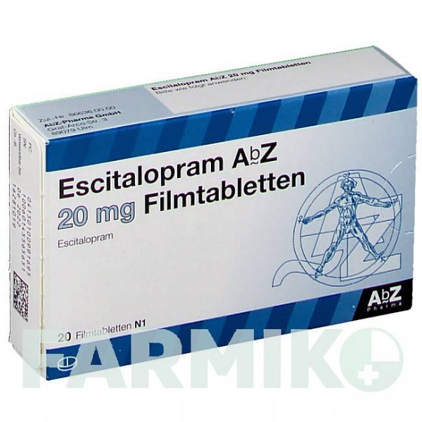 ЕСЦИТАЛОПРАМ (ESCITALOPRAM) 20 мг таблетки 20 шт - Есциталопрам ABZ PHARMA