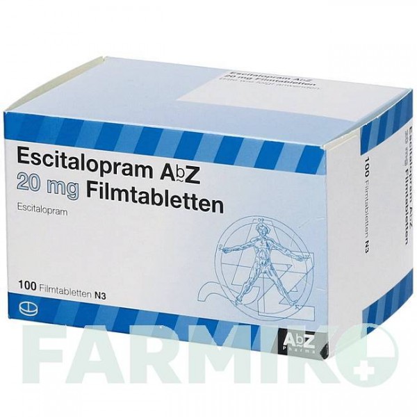 ЭСЦИТАЛОПРАМ (ESCITALOPRAM) 20 мг таблетки 100 шт - Эсциталопрам ABZ PHARMA