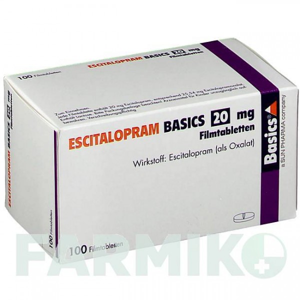 ЭСЦИТАЛОПРАМ (ESCITALOPRAM) 20 мг таблетки 100 шт - Эсциталопрам BASICS