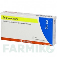 ЕСЦИТАЛОПРАМ (ESCITALOPRAM) 20 мг таблетки 20 шт - Есциталопрам GLENMARK