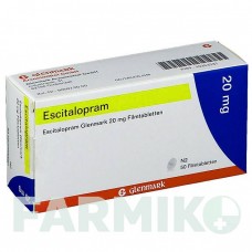 ЕСЦИТАЛОПРАМ (ESCITALOPRAM) 20 мг таблетки 50 шт - Есциталопрам GLENMARK